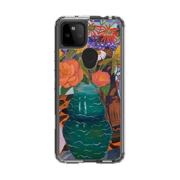 Colorful Still Life with Flower Vases and Shell Google Pixel 5a 5G Case