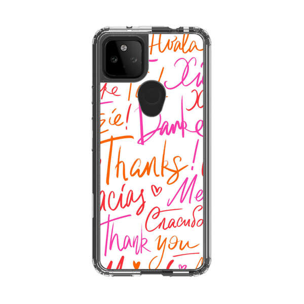 Colorful Thank You Multilingual Pattern Google Pixel 5a 5G Case