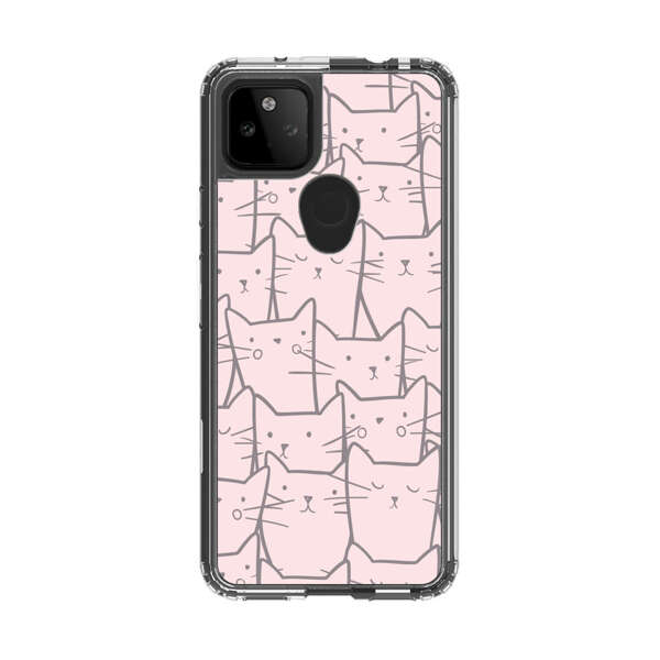 Cute Hand Drawn Cat Pattern Google Pixel 5a 5G Case
