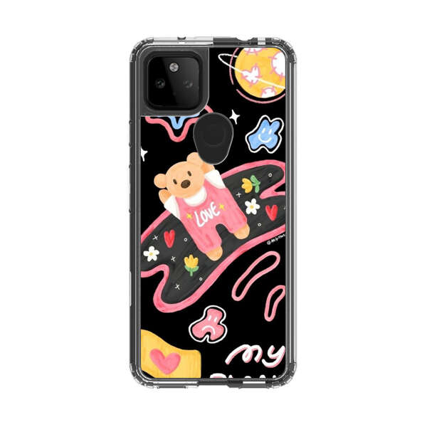 Cute Teddy Bear Love Space Design Google Pixel 5a 5G Case