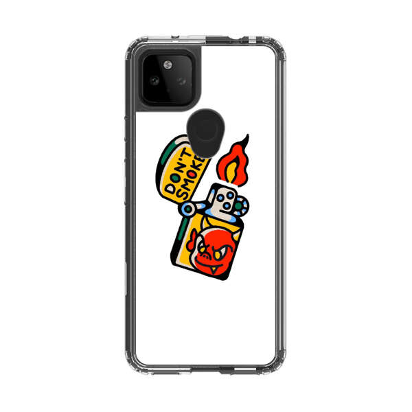 Don't Smoke Vintage Lighter with Devil Face Google Pixel 5a 5G Case