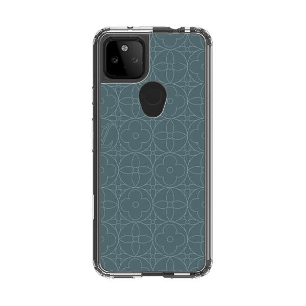 Elegant Blue Geometric Floral Pattern Google Pixel 5a 5G Case