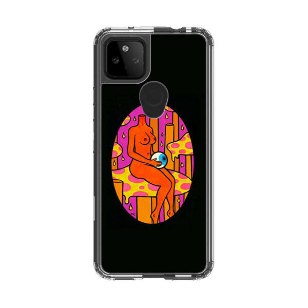 Faceless Nude Figure Holding Sphere Abstract Art Google Pixel 5a 5G Case