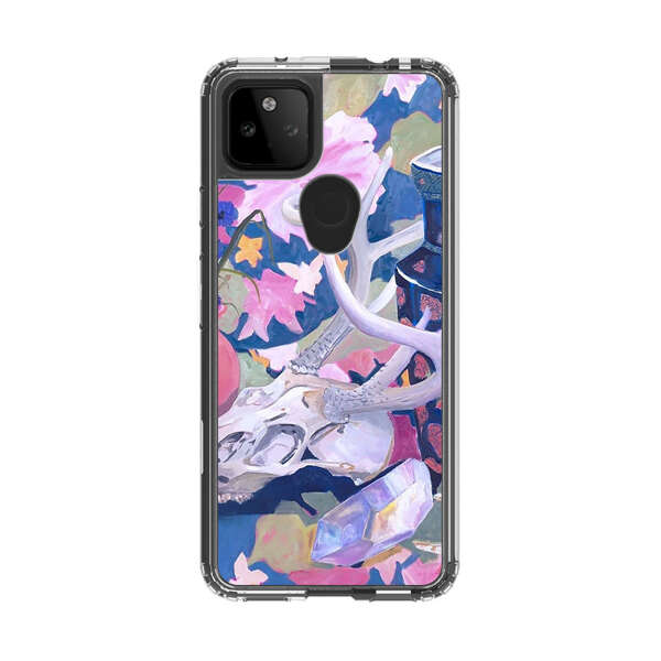 Floral Ornate Vases with Antlers Skull and Crystal Google Pixel 5a 5G Case