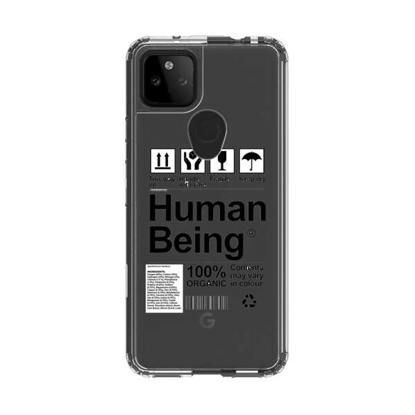 Human Being Fragile Label Design Google Pixel 5a 5G Case