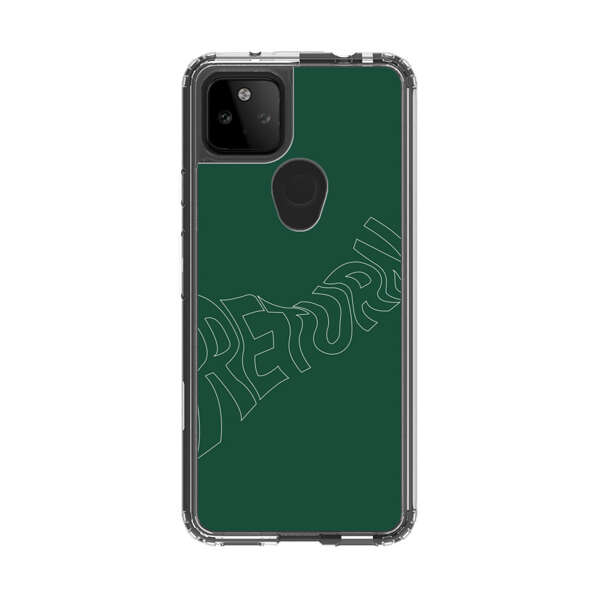 Minimalist Green Wavy Return Text Google Pixel 5a 5G Case