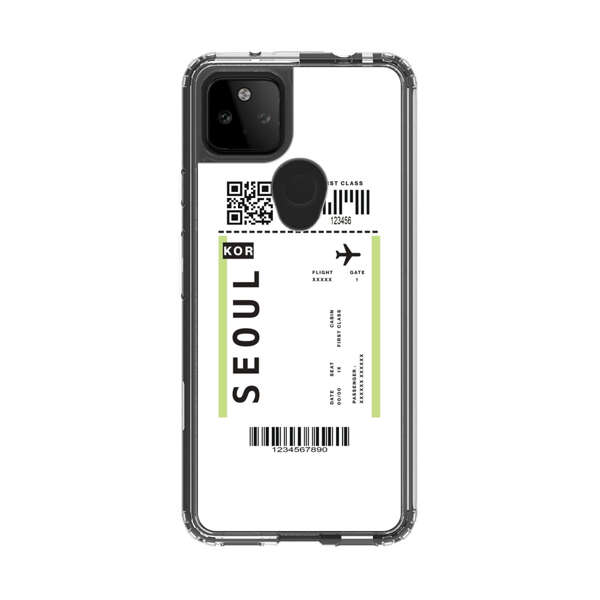 Minimalist Seoul Boarding Pass Google Pixel 5a 5G Case