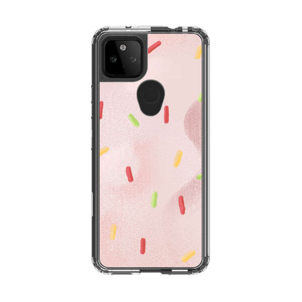 Pastel Pink Sprinkles Pattern Google Pixel 5a 5G Case