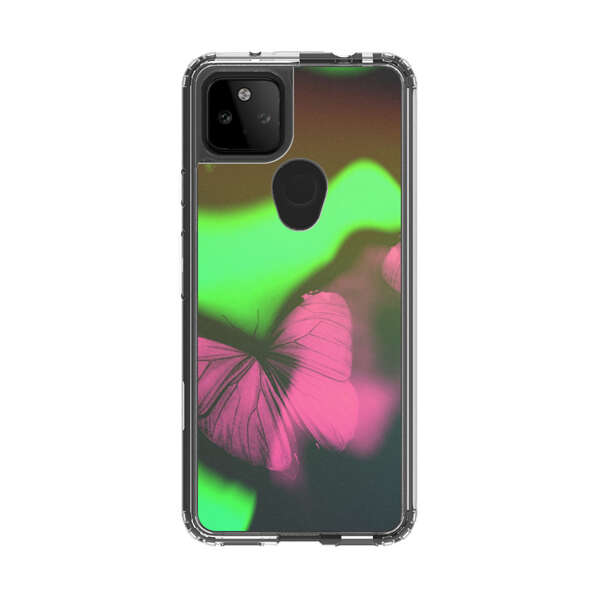 Pink Butterflies Green Background Google Pixel 5a 5G Case