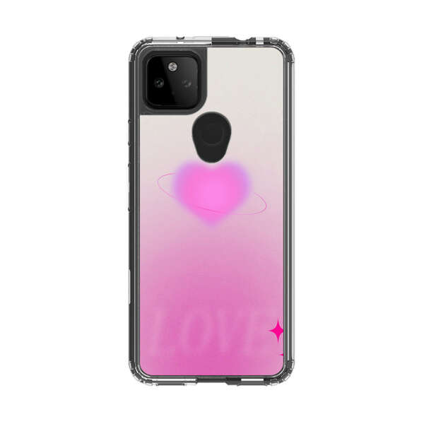 Pink Glowing Heart Love Sparkle Google Pixel 5a 5G Case