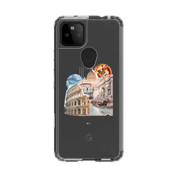 Rome Landmarks with Pizza Google Pixel 5a 5G Case