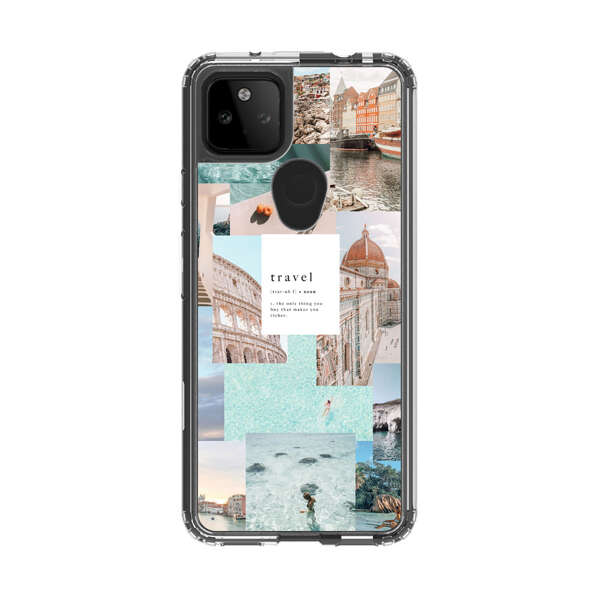 Travel Scenic Collage with Landmarks and Coastline Google Pixel 5a 5G Case