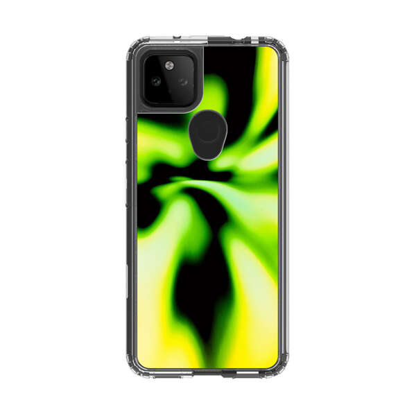 Vibrant Abstract Green and Yellow Swirl Google Pixel 5a 5G Case