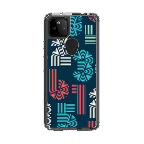 Vibrant Seamless Pattern of Colorful Stylized Numbers Google Pixel 5a 5G Case