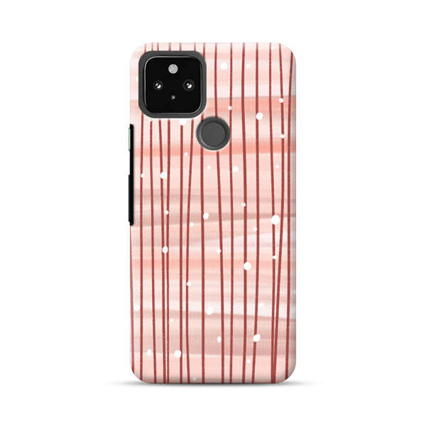 Abstract Vertical Lines Pink Pattern Google Pixel 5a 5G Hard Case