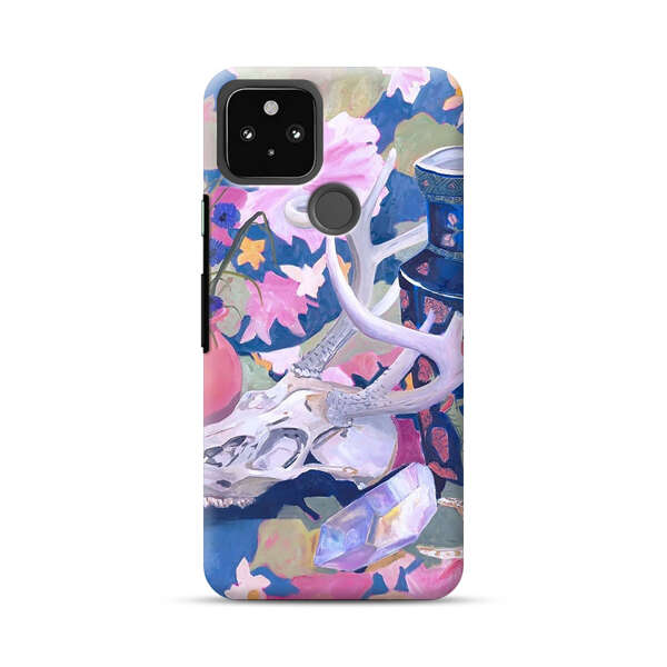 Floral Ornate Vases with Antlers Skull and Crystal Google Pixel 5a 5G Hard Case