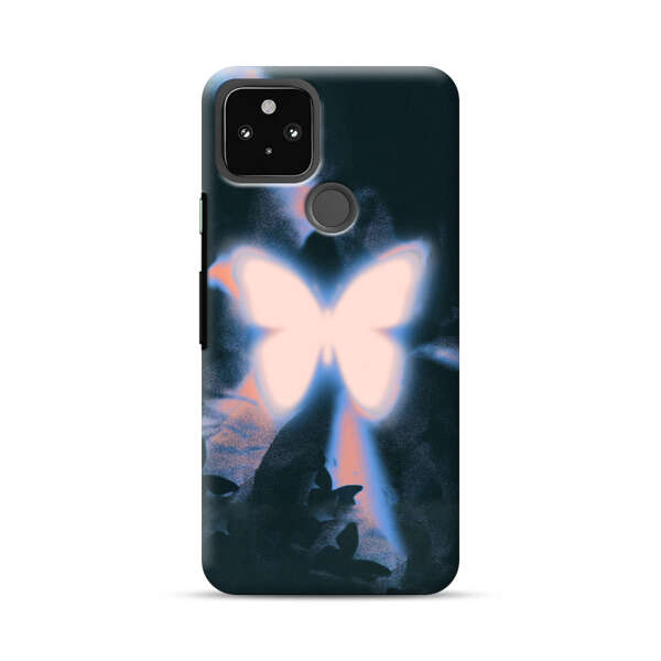 Glowing White Butterfly Google Pixel 5a 5G Hard Case