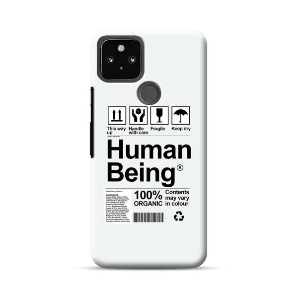Human Being Fragile Label Design Google Pixel 5a 5G Hard Case