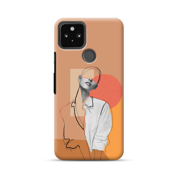 Stylish Abstract Portrait Art Google Pixel 5a 5G Hard Case