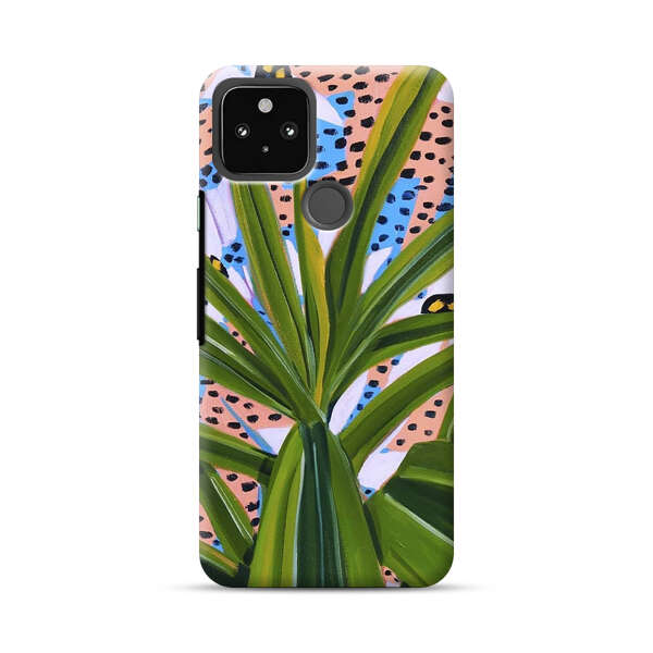 Tropical Leaves Abstract Pattern Google Pixel 5a 5G Hard Case