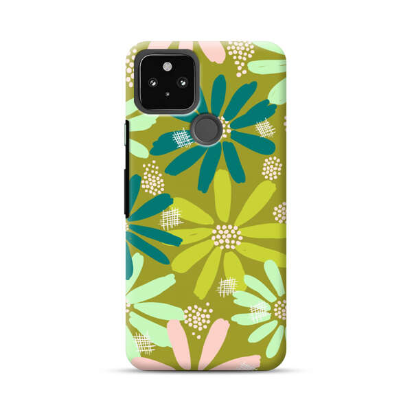 Vibrant Floral Daisy Pattern Google Pixel 5a 5G Hard Case