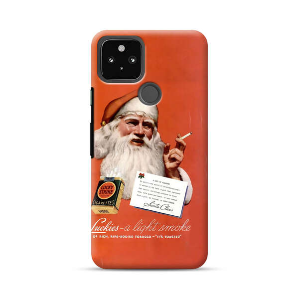 Vintage Santa Claus Smoking Lucky Strike Cigarettes Advertisement Google Pixel 5a 5G Hard Case