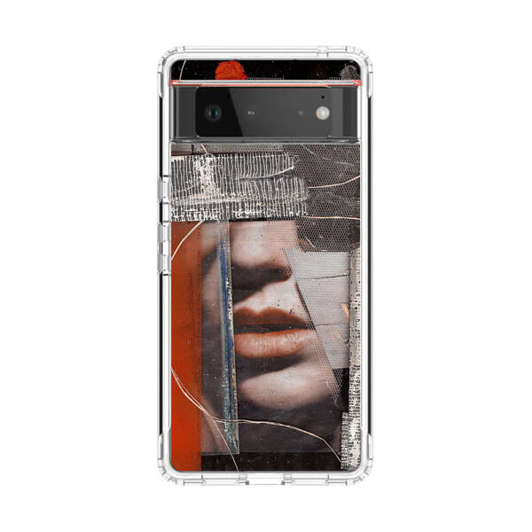 Abstract Collage Close Up Face Google Pixel 6 Case