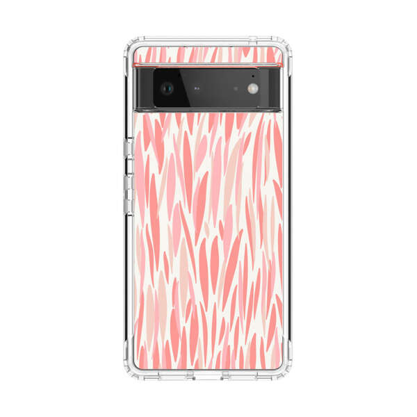 Abstract Coral Wavy Lines Pattern Google Pixel 6 Case
