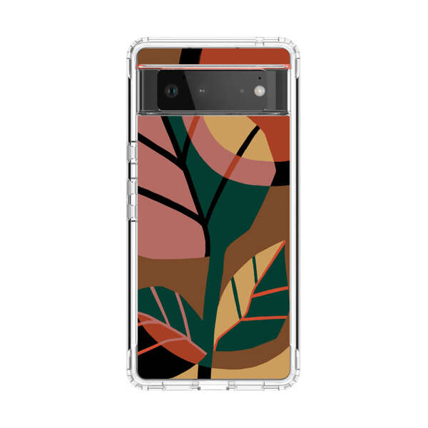 Abstract Geometric Leaves Design Google Pixel 6 Case