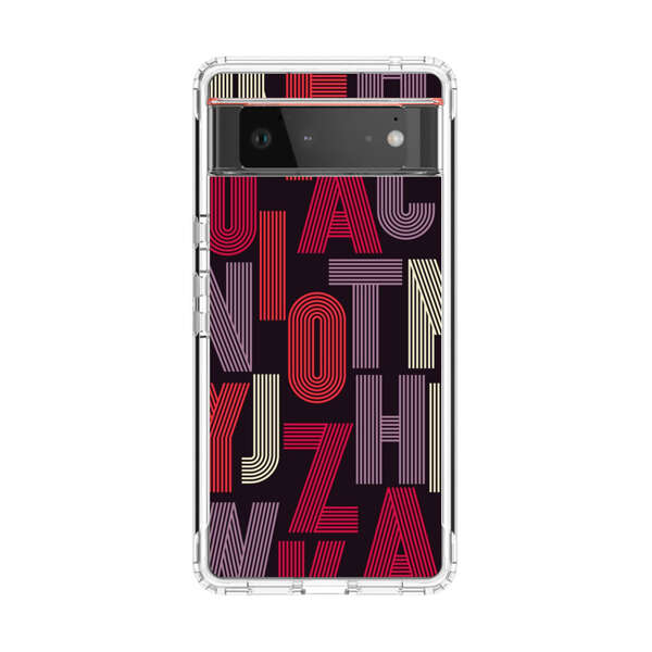 Abstract Letters Pattern Google Pixel 6 Case