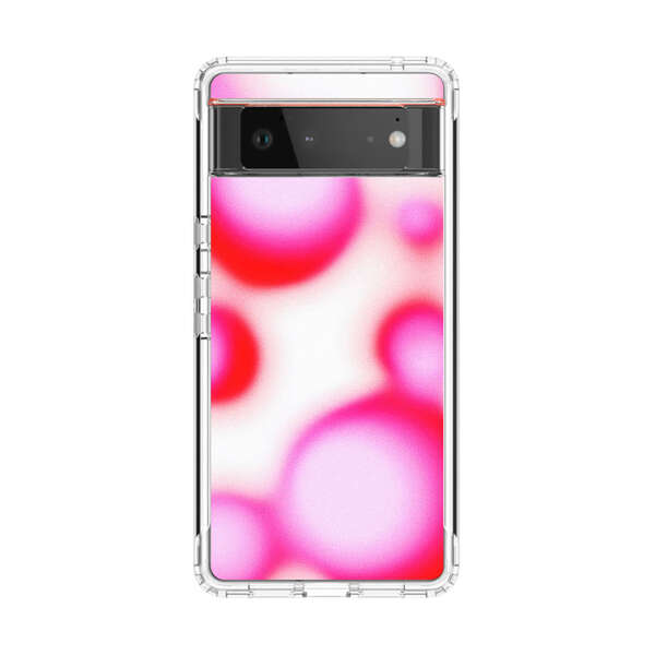 Abstract Pink and Red Blurry Circles Google Pixel 6 Case