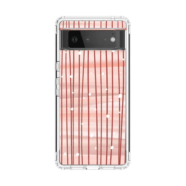 Abstract Vertical Lines Pink Pattern Google Pixel 6 Case