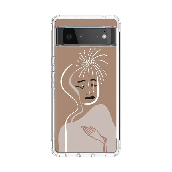 Artistic Abstract Portrait with Serene Face Google Pixel 6 Case