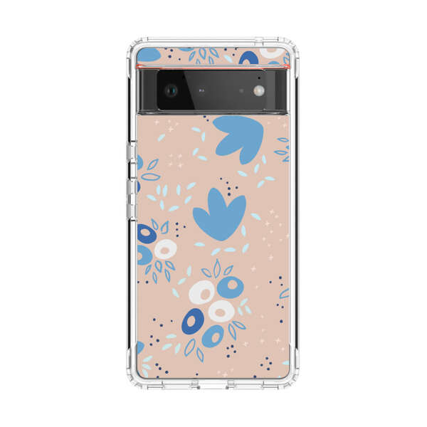 Blue Floral Pattern Google Pixel 6 Case