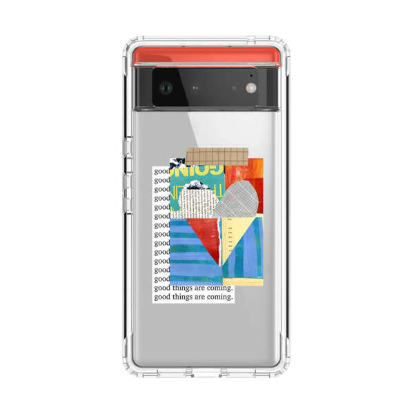 Colorful Abstract Collage with Geometric Shapes Google Pixel 6 Case