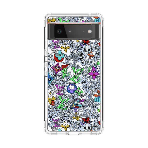 Colorful Cartoon Graffiti Pattern Google Pixel 6 Case