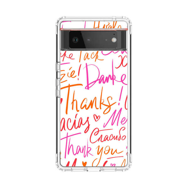 Colorful Thank You Multilingual Pattern Google Pixel 6 Case