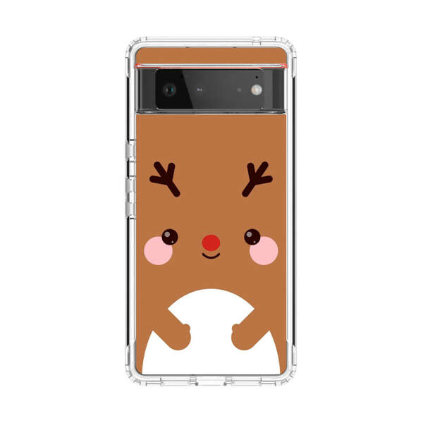 Cute Minimalist Reindeer Cartoon Google Pixel 6 Case