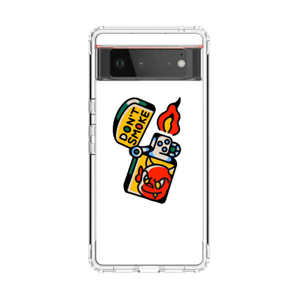 Don't Smoke Vintage Lighter with Devil Face Google Pixel 6 Case