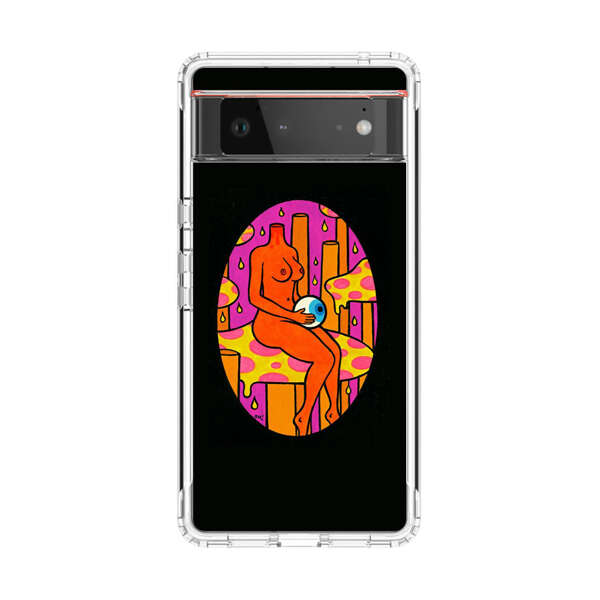 Faceless Nude Figure Holding Sphere Abstract Art Google Pixel 6 Case