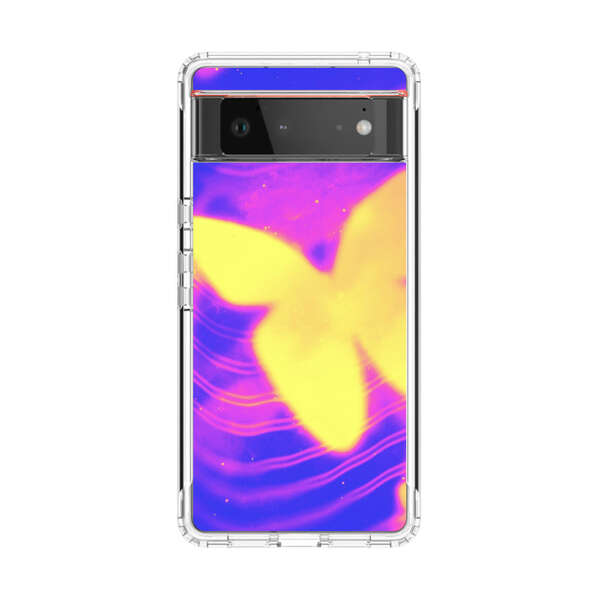 Glowing Purple and Yellow Butterflies Google Pixel 6 Case