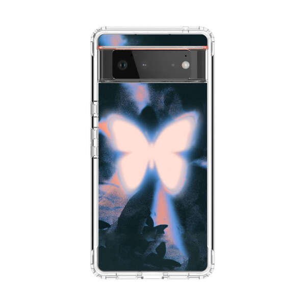 Glowing White Butterfly Google Pixel 6 Case