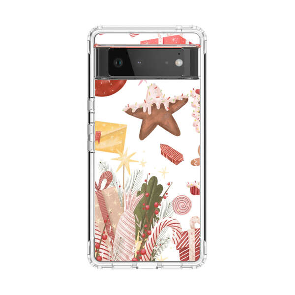 Holiday Gingerbread Candy Cane Gifts Google Pixel 6 Case