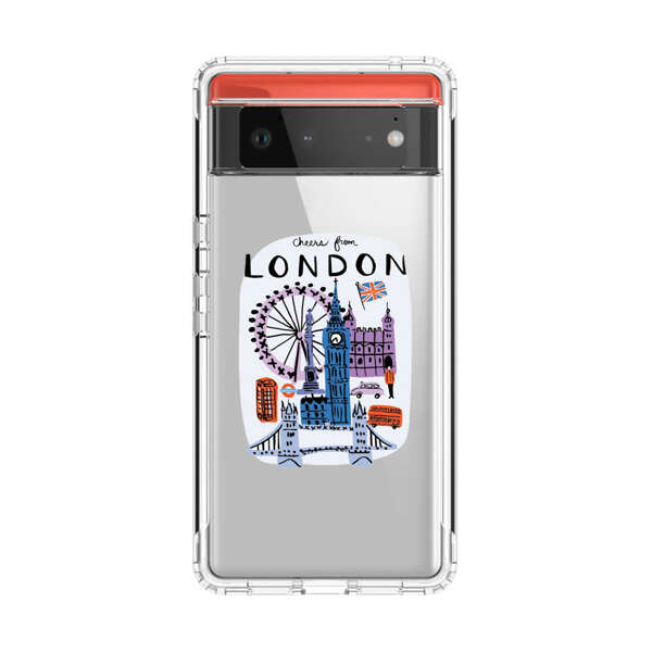 London Iconic Landmarks Illustration Google Pixel 6 Case