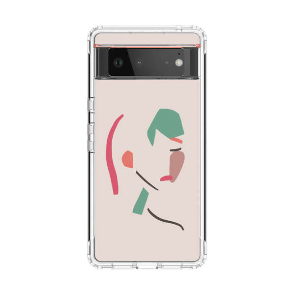 Minimalist Abstract Line Art Woman Face Google Pixel 6 Case