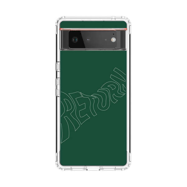 Minimalist Green Wavy Return Text Google Pixel 6 Case
