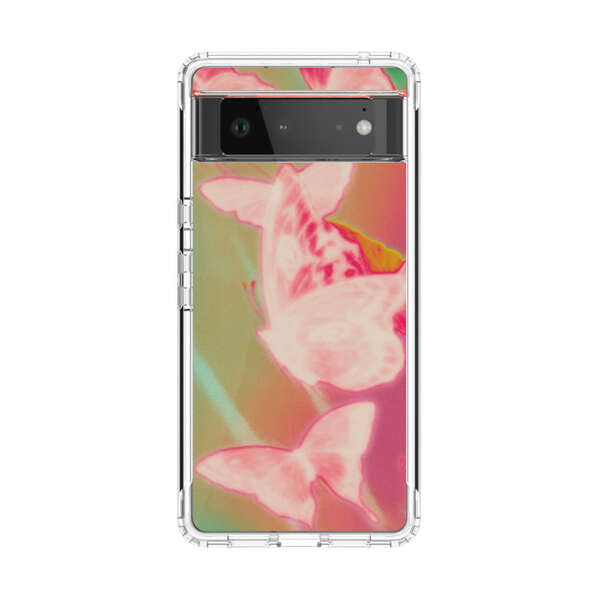Pink Butterflies Dreamy Colorful Background Google Pixel 6 Case