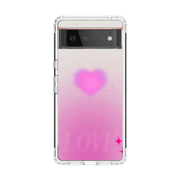 Pink Glowing Heart Love Sparkle Google Pixel 6 Case