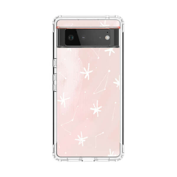 Pink Stars and Constellation Pattern Google Pixel 6 Case