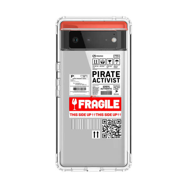 Pirate Activist Fragile Shipping Label Google Pixel 6 Case